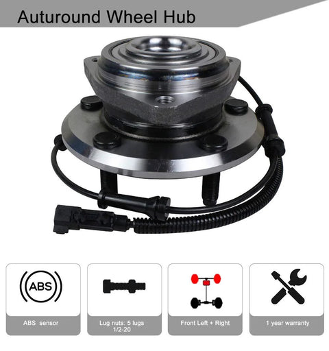 Front Wheel Hub And Bearing Assembly 513272 For 2007 2010 Jeep Wrangler With ABS 5 Lug Front Axle Drop In Replacement