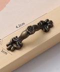 Bronze Vintage Drawer Pulls Set Of 10 Pcs Antique Floral Handles With Screws Small Mini Size For Gift Boxes Jewelry Boxes