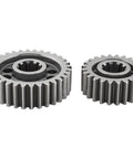 Lightweight Quick Change Gear Set For High Horsepower Cars With Big Tires, 11 Teeth On One Gear And 22 To 27 Teeth On The Mating Gear, 8620 Alloy Steel And REM Polished Finish For Reduced Friction And Extended Gear Life