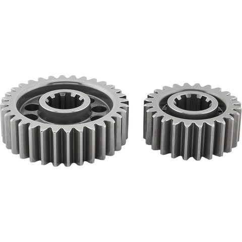 Lightweight Quick Change Gear Set With Ten Spline Gears Made From 8620 Alloy Steel REM Polished Surface Reduces Friction Ideal For High Horsepower Cars With Big Tires Includes Gear Options Of Fifteen And Nineteen Twenty Tooth