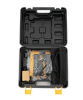 Heavy Duty Electric Wall Planer And Tough Concrete Scraper With A Ripping Tungsten Steel Blade in a black storage case with accessories.