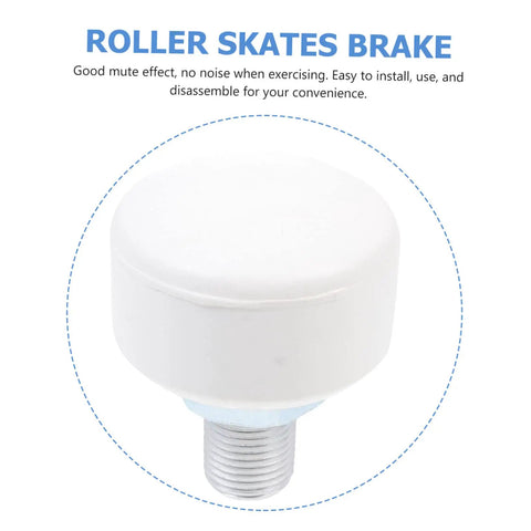 White rubber Toe Stopper For Inline And Quad Roller Skates, Rubber Brake Block, Anti Slip Toe Guard Replacement Part