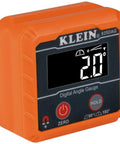 Klein Tools 935DAG digital angle gauge, orange housing, 0-90° and 0-180° angle ranges