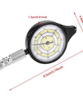 Rugged Map Measuring Wheel For Outdoor Adventurers Lightweight Distance Tracker Tool with a yellow and black dial.