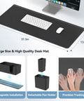 5 In 1 Desk Pad Organizer Set With Large Mouse Pad, Phone Stand, Cup Holder, Pen Holder, Storage Box And Card Case, desktop use