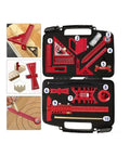 Pro Grade Woodworking Measuring And Scribing Tool Set In Aluminum Alloy, 9 Or 10 Piece Precision Layout Kit in storage box