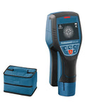 Pro Grade Stud Finder Wall Scanner And Metal Detector With Intuitive Radar Tracking Bang On Target Accuracy showing display and carrying case.