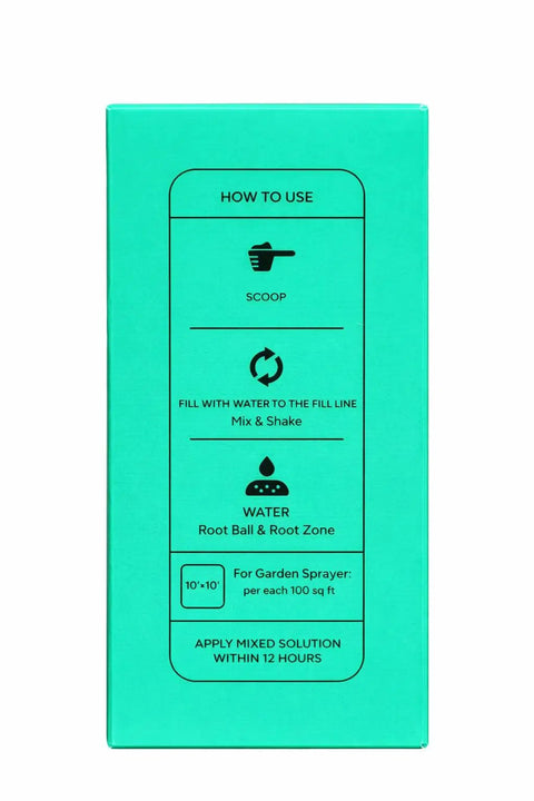 Green instruction panel for Not Dead Yet Hose End Sprayer For Yard Care With Easy Mix And Even Coverage On Plants, Trees, And Shrubs