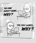 Funny Programmer Gift For Men IT Tech Computer Science Software Engineer Acrylic Desk Plaque With The Code Doesn't Work Why Message
