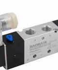 Close-up of Pneumatic Solenoid Valve 4V230C-08 24V DC Internally Piloted, 5 Way 3 Position, PT1/4 Inlet Outlet Exhaust PT1/8, Normally Closed
