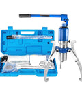 Pro Grade 20 Ton Hydraulic Gear Puller With Massive 44000 LB Capacity And Swappable 2 Or 3 Jaw Bearing Separator Set With 13 Inch Reach Perfect For Garage Pros Who Hustle Hard Needing Heavy Badass Tools To Break Loose Stuck Car Parts Like A Boss, blue case