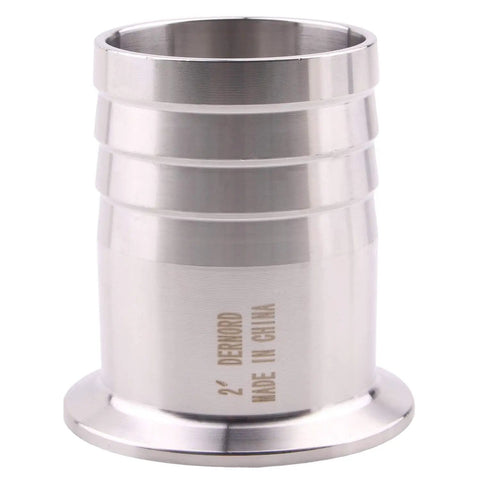 2 Inch Tri Clamp To 2 Inch Hose Barbed Adapter SUS304 Stainless Steel Sanitary Fitting For Rubber And TPU Hoses Dual Barbed Ends