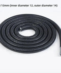 Heavy Duty Flexible PVC Coated Steel Conduit For Cable Protection Rugged Corrugated Electrical Tubing And Wire Loom With Rock Solid Grip For Home Auto Or Garage Installations 12Mm X 5M rolled black tubing with inner diameter 12mm.
