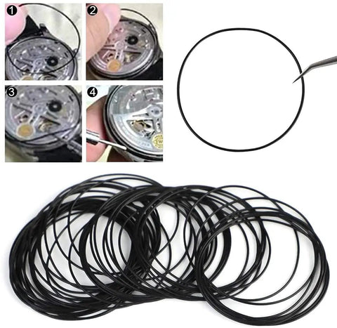 Watch O Ring Back Gasket Seal Kit 750Pcs Set 0.7mm Thick Rubber Washers 16mm To 30mm O Rings For Watch Back Case Replacement DIY Repair