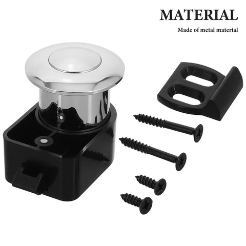 Push Button Latch Cabinet Lock for RV, Drawer, and Cabinet, Zinc Alloy Construction With Next Level Cylinder Tech, Easy Install, screws