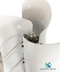 800W Vertical Wind Turbine Kit With 12V 24V 48V Configs, 3 Blade Maglev Wind Generator With MPPT Controller, white blades close-up view