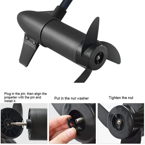 3 Blade Trolling Motor Propeller Kit With Pin Nut Wrench Replacement Plastic Prop For 12V And 24V Trolling Motors For Boating Delivers Smooth Acceleration And Balanced Performance On The Water