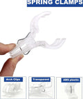 Clear 12 Pack Large Balloon Arch Clips Set For Backdrops And Crafts Transparent Three And A Half Inch Heavy Duty Spring Clamps No Slip Grip