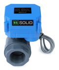 Three Quarter Inch UPVC Motorized Ball Valve With Full Port Two Wire Auto Return 9 To 36V AC DC Normally Closed Lightweight Plastic Valve
