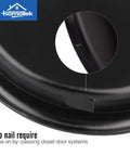 Four Pack Black Closet Door Finger Pulls With Easy Snap In Installation For Bypass Sliding Doors Fits Five Sixteenth Inch Depth And Two One Sixteenth Inch Opening Hole close-up view