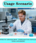 Built Tough Anti Fog Safety Glasses With Vented Side Shields And ANSI Certification Clear Protective Eyewear for lab work.