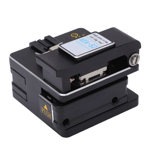 Optical Fiber Cleaver With 16 Cutting End Faces In Plastic Housing, Pro Grade Fiber Cutter Tool With Auto Return, side view