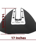 Universal Hydrofoil Stabilizer For 40 To 300 HP Outboard And Sterndrive Boats, Silver Finish, dimensions 17 x 14.4 inches
