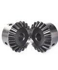 Beefed-Up Bevel Gear Set 90 Degree 2 Module 20T 25T 30T With Keyway 12mm Bore Carbon Steel Pinion Pair Close-up