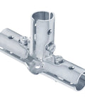 12 Pack Rock Solid Four Way Cross Emt Conduit Connector And One Half Inch Electrical Pipe Clamp Fitting, low carbon steel, durable design.