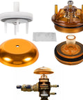 1 Inch And 1 Quarter Inch Backflow Preventer Repair Kit For 765 EBV Vacuum Breaker With Bonnet Poppet Kit 905-212 905-052 Check Valve Assembly Canopy Replacement Parts For Quick Fix DIY displayed with components including bonnet, poppet, O-ring, and more.