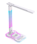 Gaming Desk Lamp With Music Sync RGB Lights Wireless Charger And USB Port Aluminum Alloy Touch Lamp For PC Setup