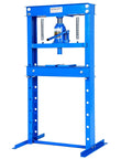 20 Ton Hydraulic H-Frame Shop Press With Adjustable Table And Stamping Plates For Auto Repair Garage Use And Metalworking Built Tough Ideal For Bearing Removal U-Joint Install Straightening And Press Fits Blue