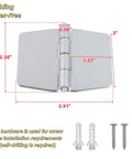 Heavy Duty Weld On Hinges Set Of Four 2.91 By 2.38 Inches 0.08 Inch Thick 304 Stainless Steel Butt Hinge Rust Resistant For Gates Trailers And Garage Doors Weldable Metal Hardware displaying detailed measurements