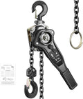 Manual Lever Chain Hoist 2 Ton Come Along 4400 Lbs Capacity 10 Ft Long Reach Galvanized G80 Carbon Steel with 360 Degree Hook