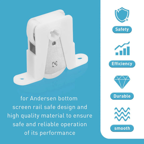 Sliding Screen Door Roller Replacement Kit For Older Andersen Systems Part 1274104 Before 1991, close-up view of durable roller