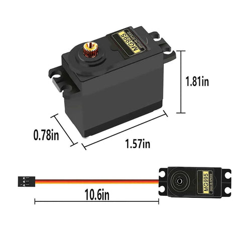 Beefy 55g Metal Gear MG995 Servo Motor Digital Torque Servo 4 Pack For Arduino RC Cars Boats Helicopters Robots High Torque