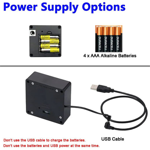 RFID Cabinet Lock With USB Cable Hidden DIY Lock for Wooden Cabinets power options showing battery and USB cable
