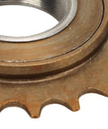 Close-up of iron sprocket from Freewheel Adapter Kit For MY1016Z MY1018 MY1020 Motors With CNC Machined Iron Sprocket 42mm OD 27mm ID.