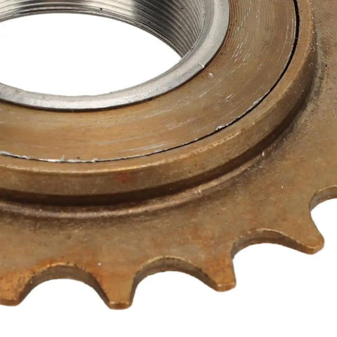 Close-up of iron sprocket from Freewheel Adapter Kit For MY1016Z MY1018 MY1020 Motors With CNC Machined Iron Sprocket 42mm OD 27mm ID.