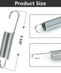 Top Tier Heavy Duty Replacement Recliner Chair Mechanism Tension Springs 3 5 8 Inch Long Neck Hook Style shown with measurements.