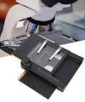 Manual XY Gliding Table Stage For Microscopes Pro Grade Aluminum Alloy Measuring Stand With Removable Platform Smooth Cross Travel Durable Easy Setup Precise Positioning For Lab And Desktop Microscope Work, black