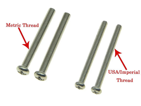 Premium Electric Guitar Humbucker Pickup Height Adjustment Screws And Coiled Springs USA Thread Nickel Plated hardware in metric and imperial.
