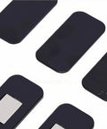 20 Pack Magnetic Cabinet Door Catches Adhesive Latch In Black Stainless Steel shown in close-up view