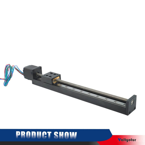 200mm Travel Mini Linear Rail Guide With T6x1 Lead Screw And NEMA11 Stepper Motor For CNC Router X Y Z Linear Stage Actuator Built For Heavy Duty Precision And Smooth Motion For Pro Grade Machining. black mini linear rail with lead screw and motor