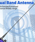 SMA-Female Walkie Talkie Antenna High Gain 2.5dBi VHF UHF Long Range 18.9 Inch Antenna for Two Way Radios in urban setting