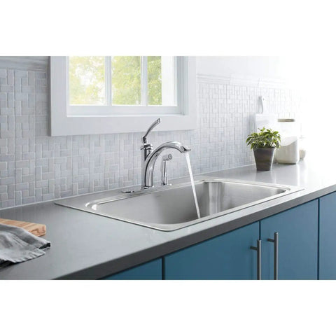 Linwood Kitchen Sink Faucet With Single Lever Handle High Arc Swing Spout For No Fuss Filling And Cleaning Polished Chrome Finish