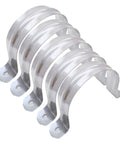 Ten Pack 4 Inch Rigid Stainless Steel Pipe Straps With Two Hole U Brackets Widened Band Tension Clips Heavy Duty Pipe Clamps For Securing 4 Inch Pipe 110mm