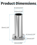 4 Pack LMK6LUU Square Flange Linear Motion Bearings dimensions showing 6mm inner diameter and 12mm flange size for DIY projects.