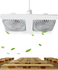Socket Ceiling Fan, E27 Screw Base with Remote, Small Ceiling Fan with Light, double head fan design for efficient air flow.