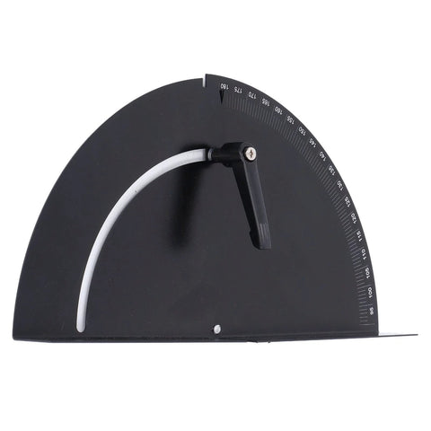 Protractor 180 Degrees Variable Angle Clamp For Woodworking Adjustable Corner Fixture with black finish showcasing angle scale.